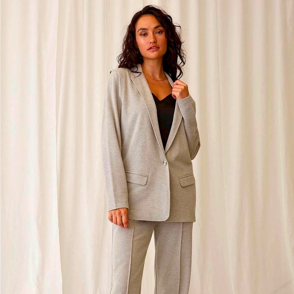Anthropologie - Grey State - the Warren Blazer, Size Small, Wallis Grey